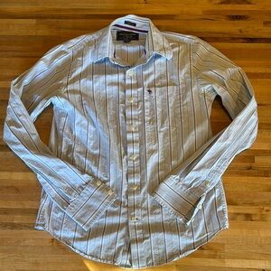 Abercrombie & Fitch Blue Striped Shirt M